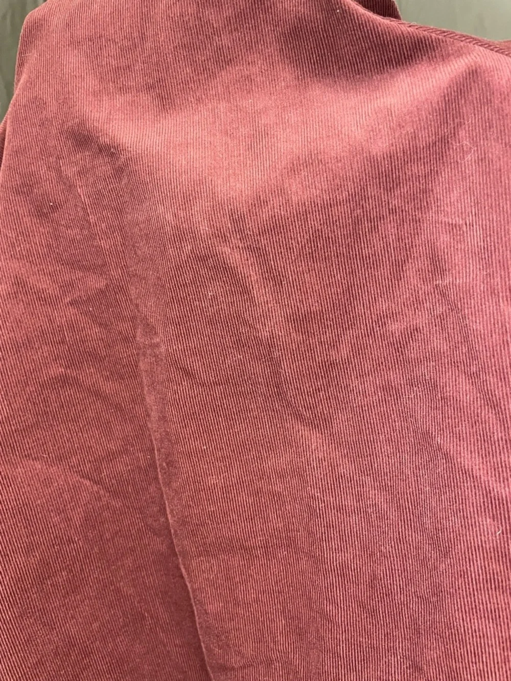 NWOT Madewell Burgundy Velvet Corduroy Puff-Sleeve Wrap Top